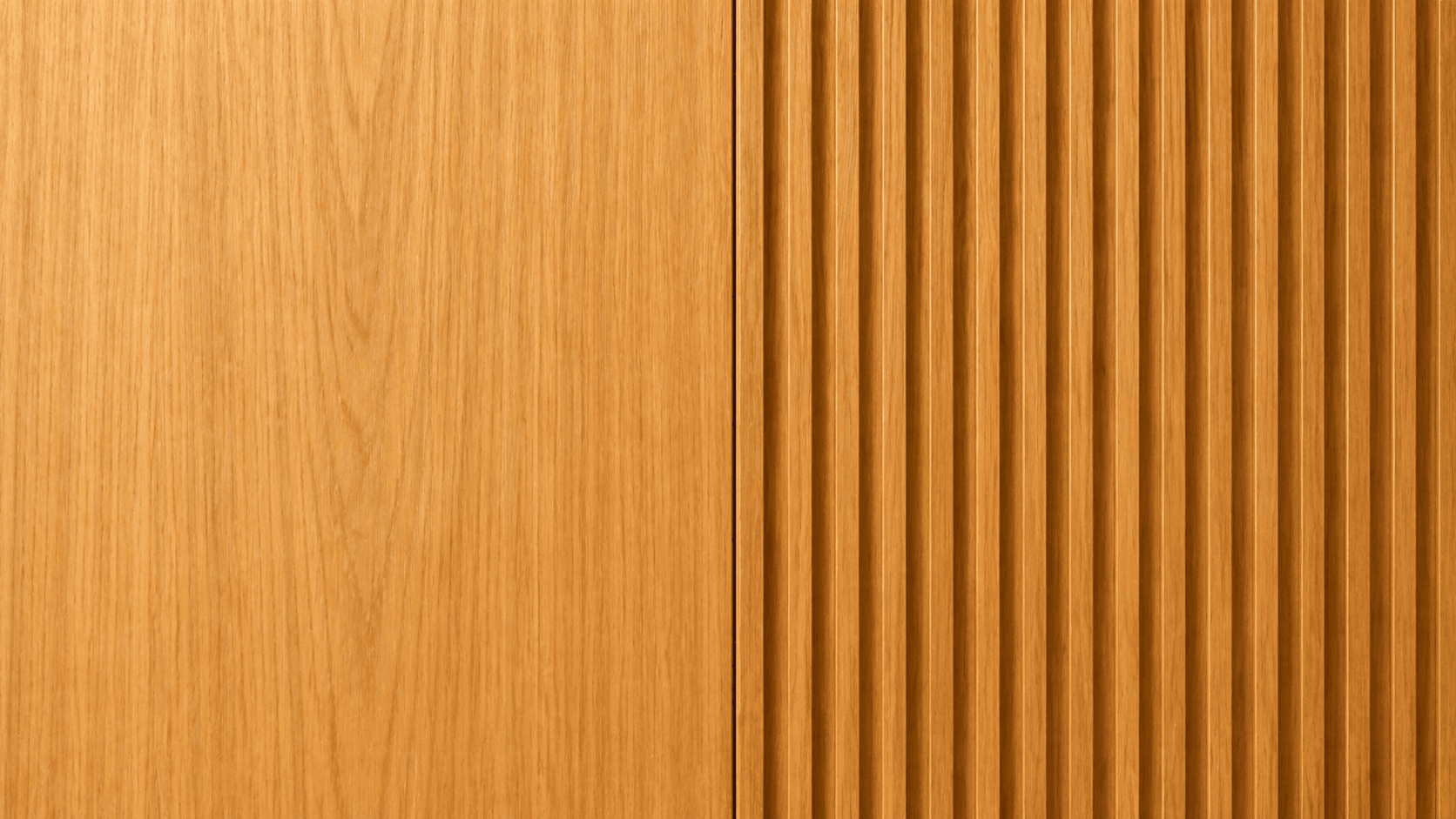 Hudson Ribbed cabinet in oak finish