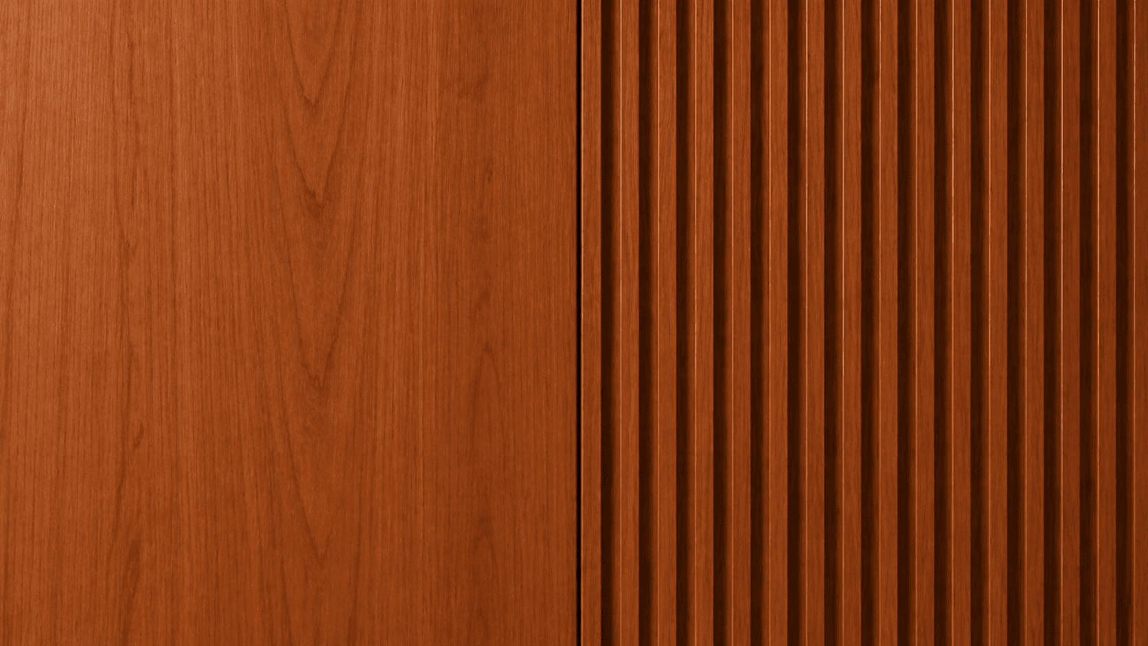 Hudson Ribbed cabinet in cherry finish